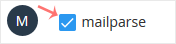 Ticking the mailparse checkbox in the CloudLinux PHP Selector Extensions list in DirectAdmin, showing the saved confirmation message