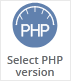 The Select PHP version icon in the Extra Features section of the DirectAdmin user dashboard