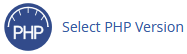 The Select PHP Version icon in the Software section of the cPanel home page