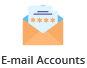 The E-mail Manager section in DirectAdmin, with the E-mail Accounts icon highlighted