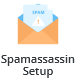 The SpamAssassin Setup item listed under the E-mail Manager section of the DirectAdmin sidebar