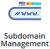 The Subdomain Management icon in the Account Manager section of the DirectAdmin Evolution menu